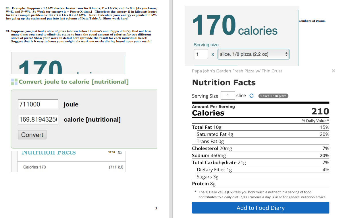 larger/smaller/same. Show ALL WORK with formulas, math, units, etc. in spaces provided.