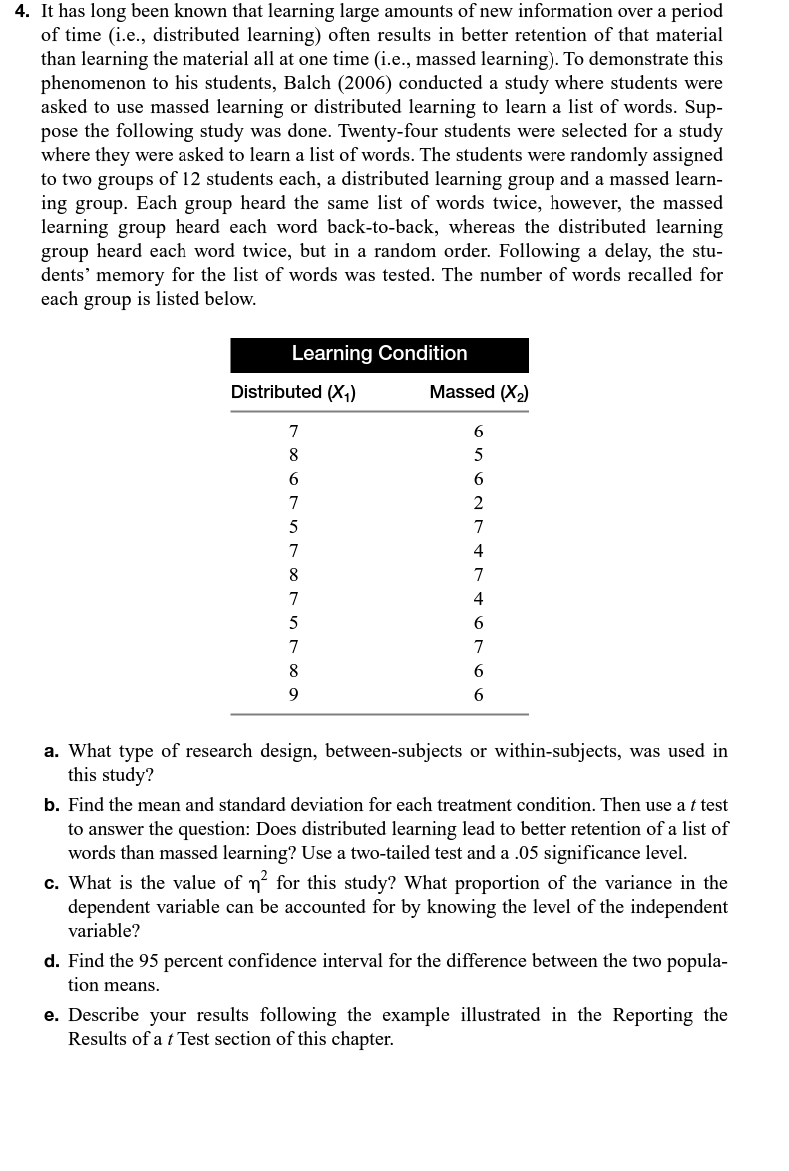  4. It has long been known that learning large amounts of