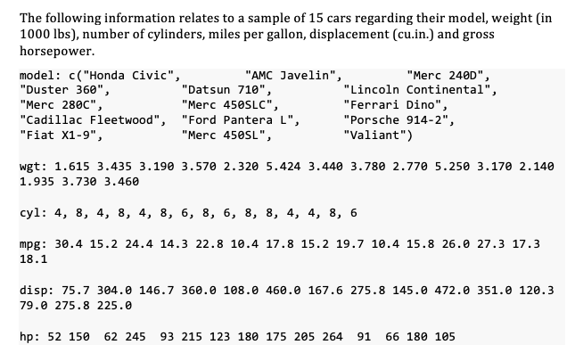 Please answer all parts using R or RStudio. I will upvote! The