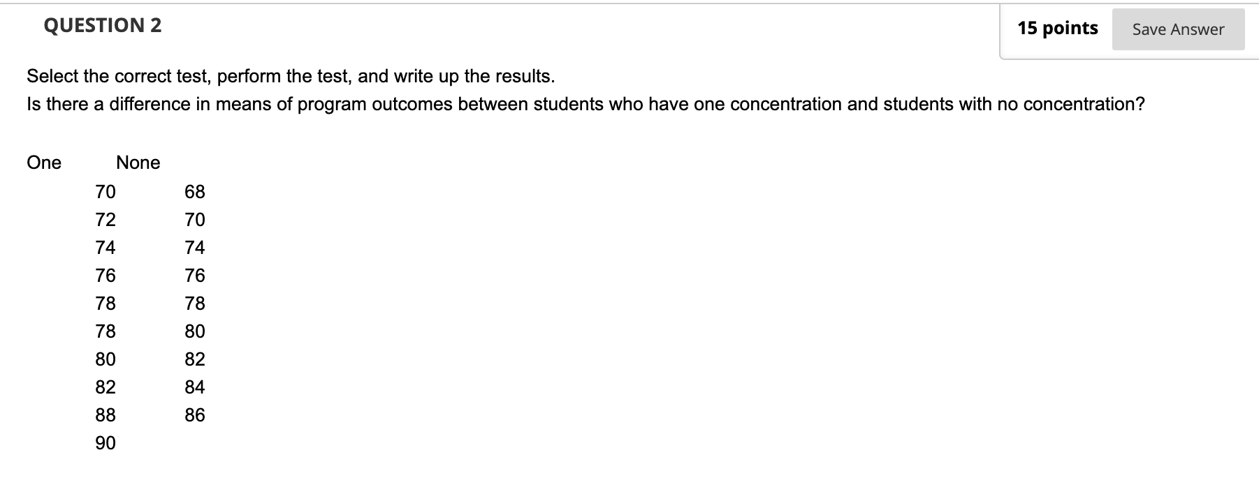perform the test, and write up the results. Is there a difference