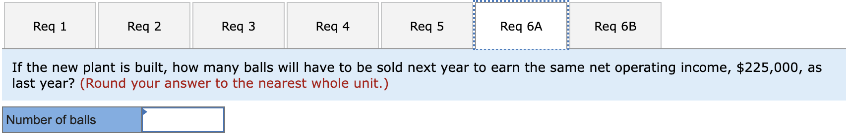 balls, with the following results: Sales (60,000 balls) Variable expenses Contribution margin