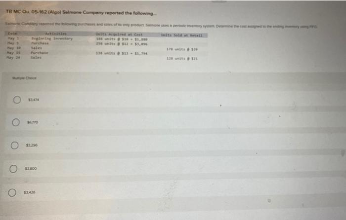 o TH MCO 05-07 Al Actrecord indicate the following 22 . d