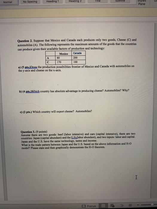 3300 Midterm Exam N1 Part Two: Problems and Discussion Questions Question 1.