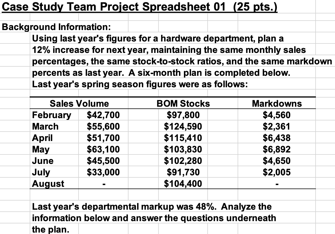 QUESTION: Explain how to find LY's EOM stock for the month of