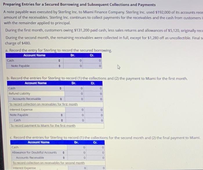 Antep was executed by Sterling inc. 1o MamiFinance Company Steine intuned 192,000