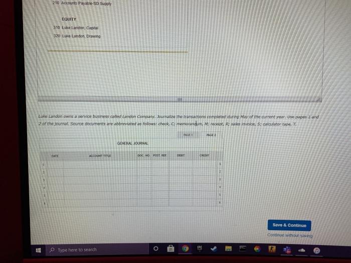 cash on account to SD Supply, $3,500.00 C3. Paid cash for supplies,
