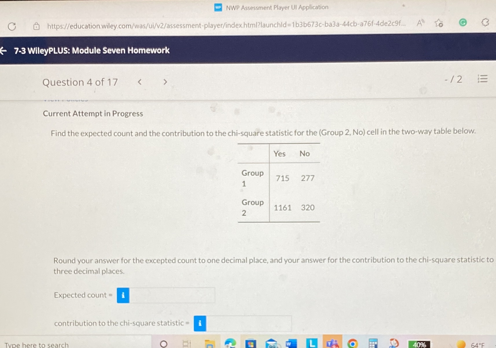  we NWP Assessment Player UI Application @ https://education.wiley.com/was/ui/v2/assessment-player/index.html?launchld=1b3b673c-ba3a-44cb-a76f-4de2c9f. G 43 -