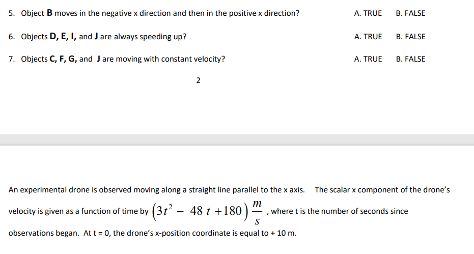 represent the x-position coordinates of 10 different objects (named a through j),
