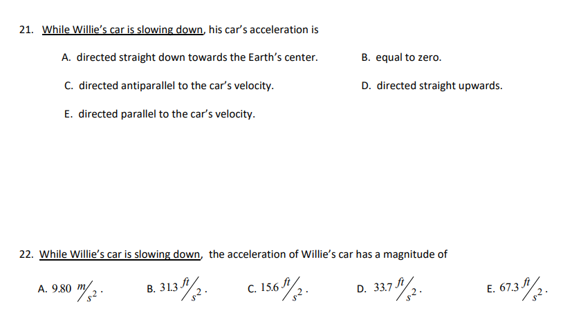 Objects c, h, i and j are moving with constant velocity? A.