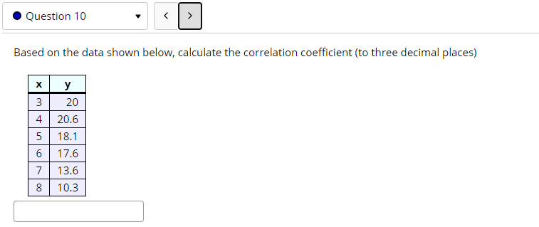 thank you! . Question 10 Consider the following data set: 48.5 47.5