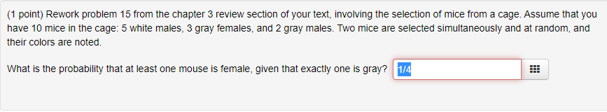 please show work (1 point} Rework problem 15 from the chapter 3