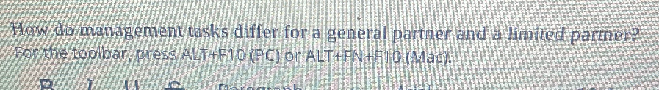 How do management tasks differ for a general partner and a