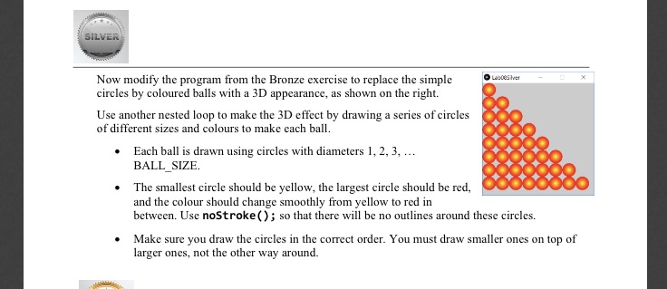 SILVER Now modify the program from the Bronze exercise to replace