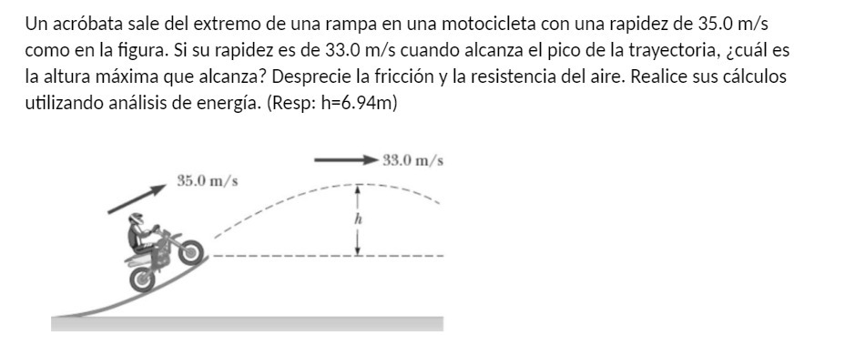 Un acrbata sale del extremo de una rampa en una motocicleta con