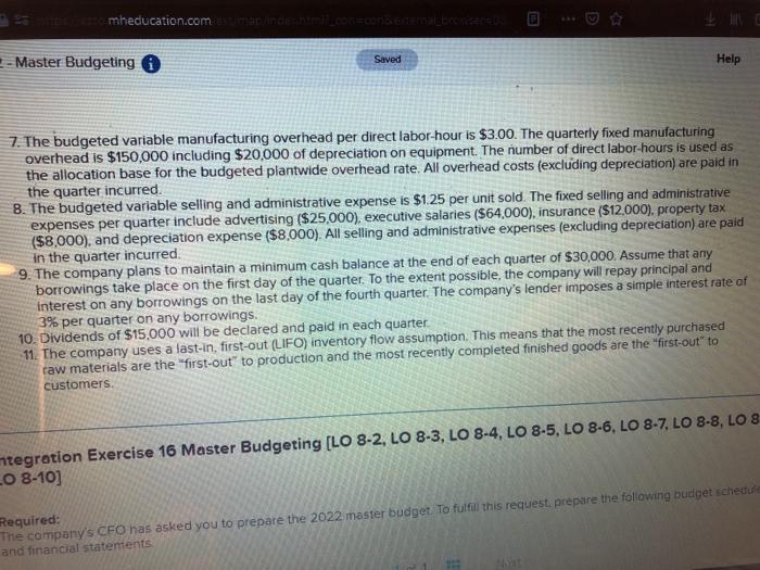 questions displayed below) Endless Mountain Company manufactures a single product that is