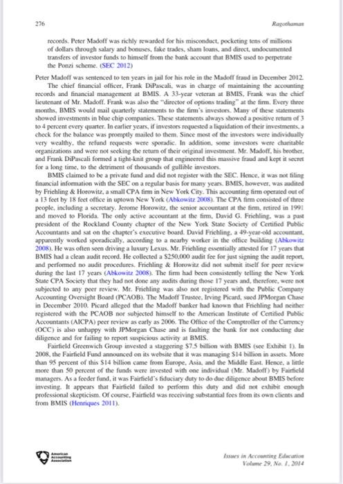 case is based on the much-publicized Madoff Ponzi scheme. The case exposes