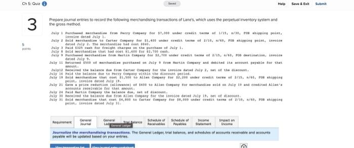please help me with this multiple part accounting work Ch 5: Ouiz