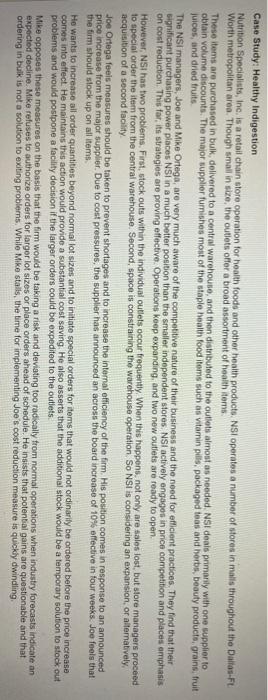 and inventory should be considered in order to resolve the conflict? 2.