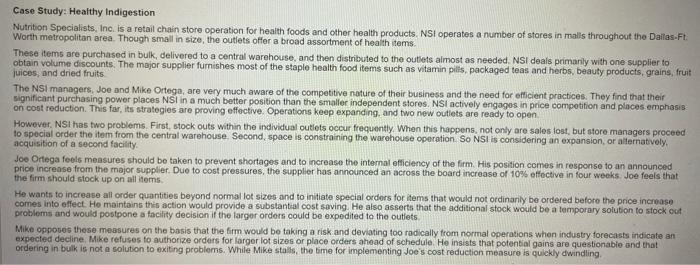 3. What other factors should be considered 1. What purchasing, distribution, and