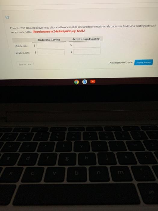 overhead to be allocated to each product line. The information shown below