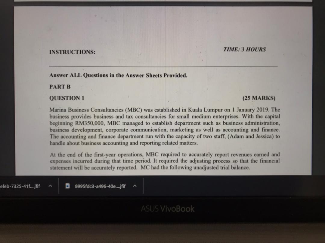 INSTRUCTIONS: TIME: 3 HOURS Answer ALL Questions in the Answer Sheets