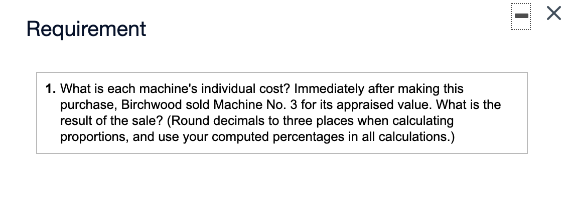 in a $148,000 lump-sum purchase. An independent appraiser valued the machines as