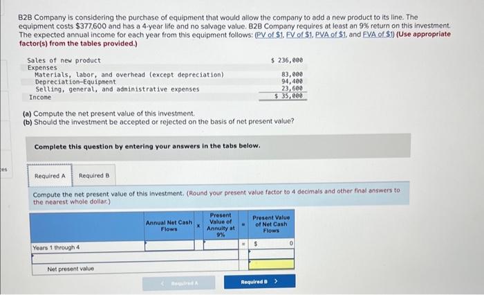 please it in the same format B28 Company is considering the purchase