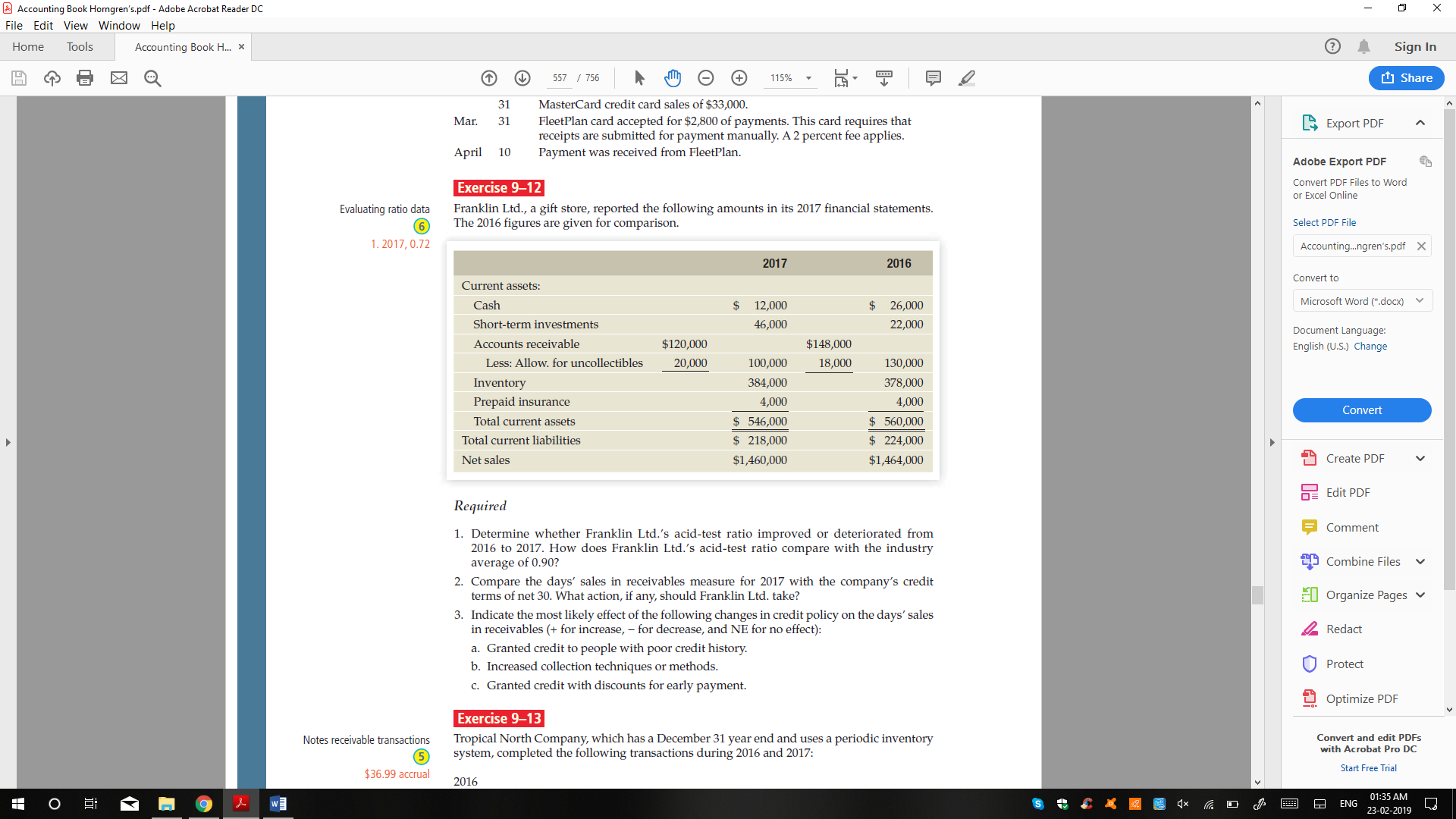 Please Solve the problem no E9- 12 of accounting Required1. Determine whether