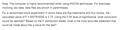 results of one-way ANOVA compare with those for the pooled-variances t-test of