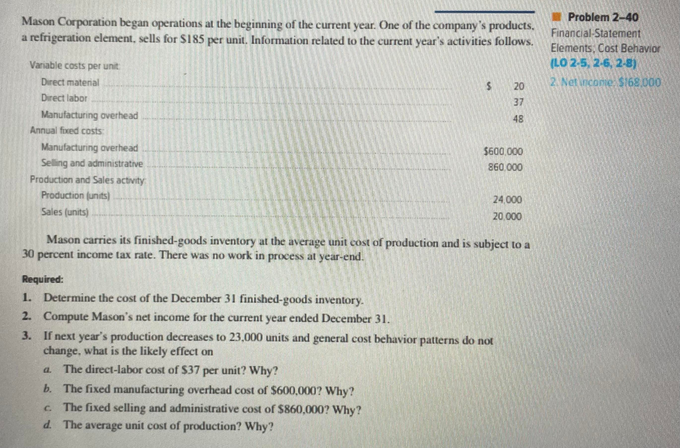 1(a). Total prime Advertising expense 99.000 costs $2,680.000 Depreciation on factory building