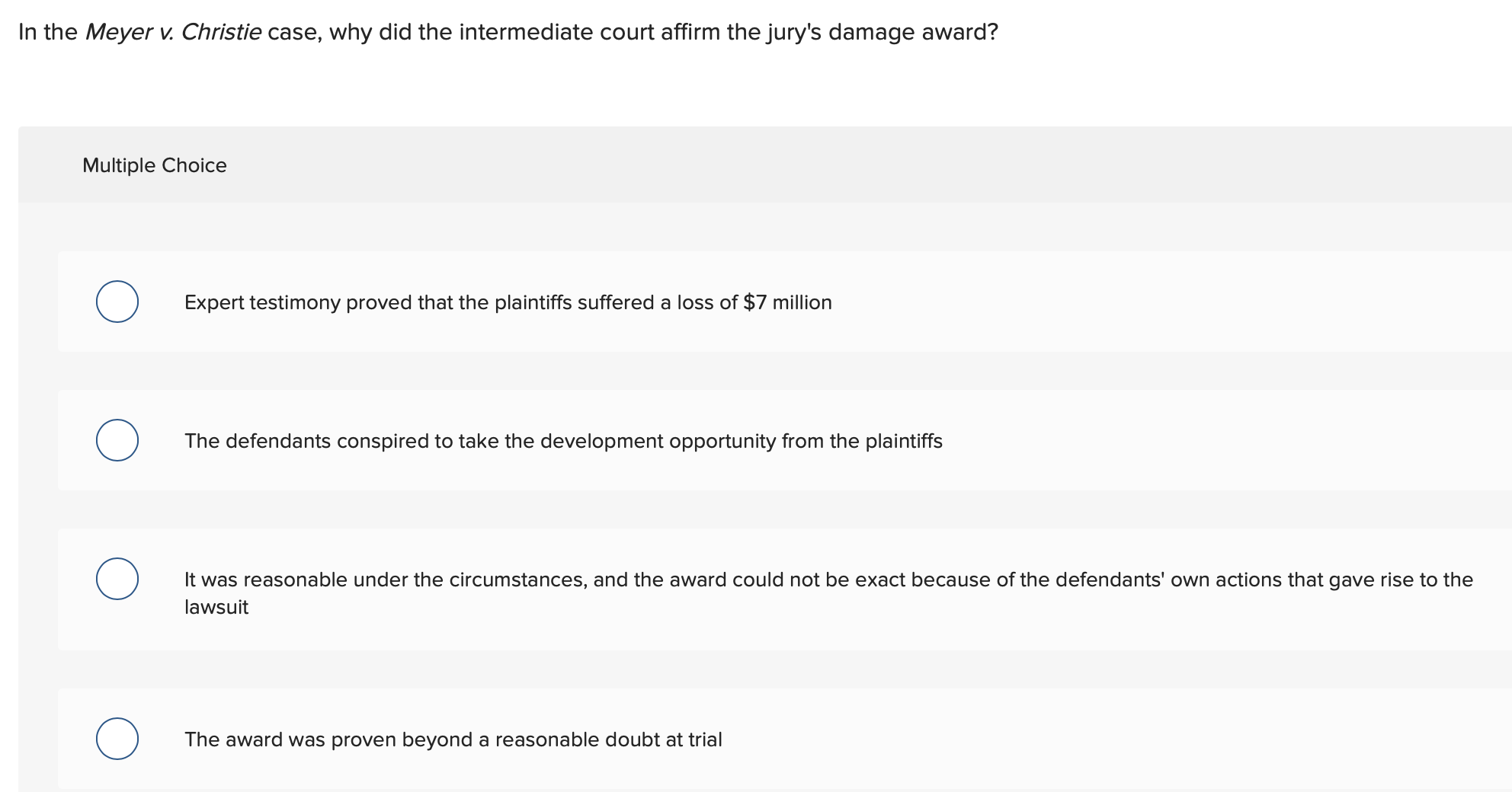  In the Meyer v. Christie case, why did the intermediate court