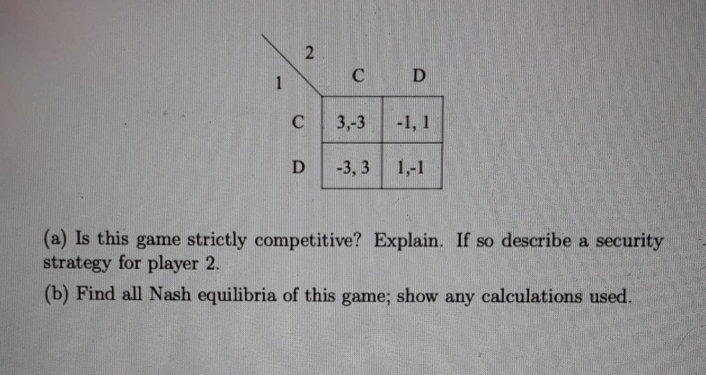 not sure for security strategy. 2 C D C 3,-3 -1, 1