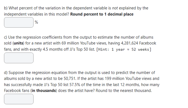 explanation for it. Please make sure to answer part C (units) and