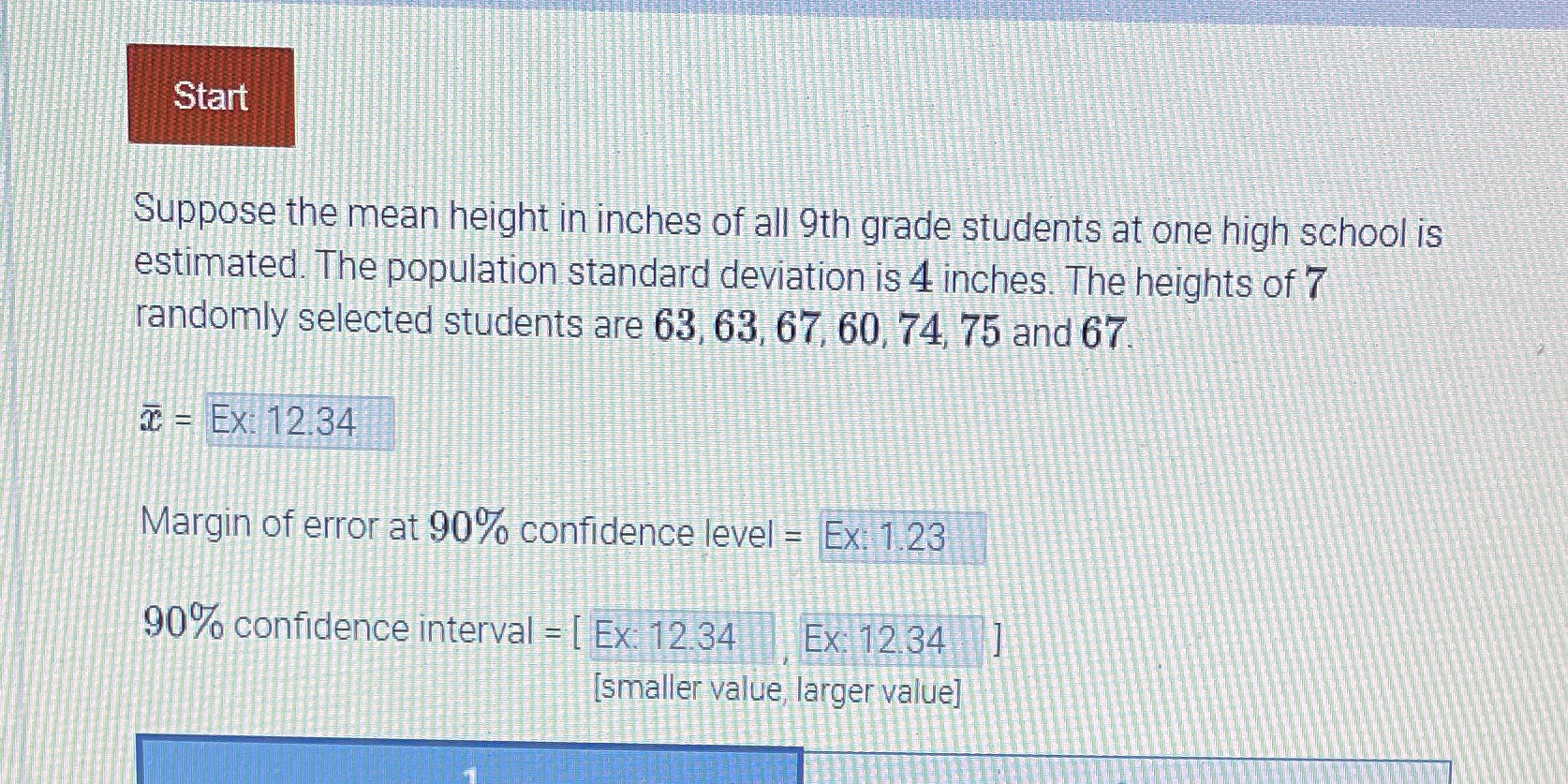 What is the x= ? how do you get the margin of