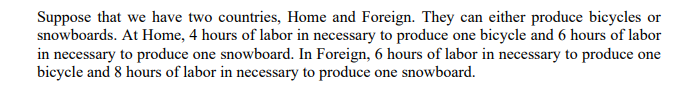 HW1 GET ANSWER Suppose that we have two countries, Home and Foreign.
