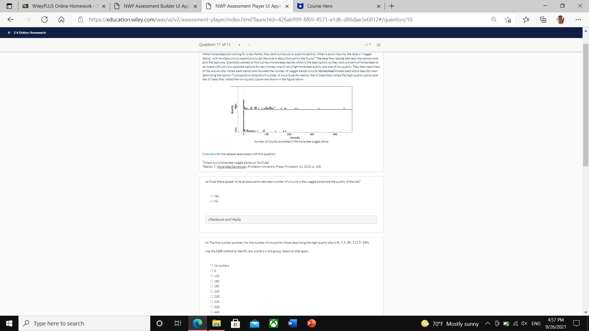  Bb WileyPLUS Online Homework - E X NWP Assessment Builder UI