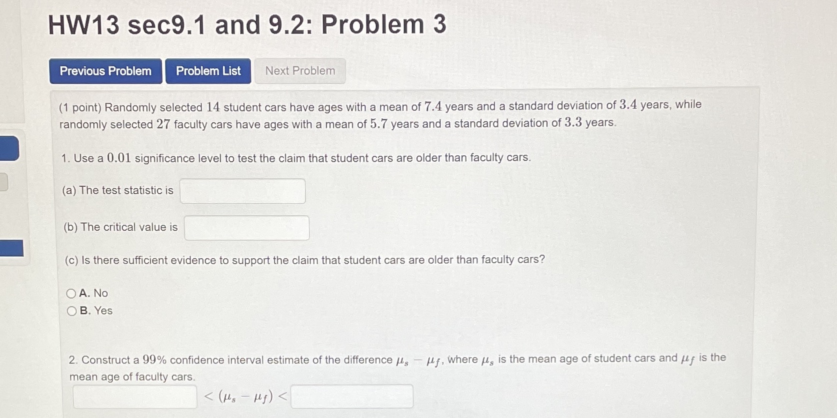  HW13 sec9.1 and 9.2: Problem 3 Previous Problem Problem List Next