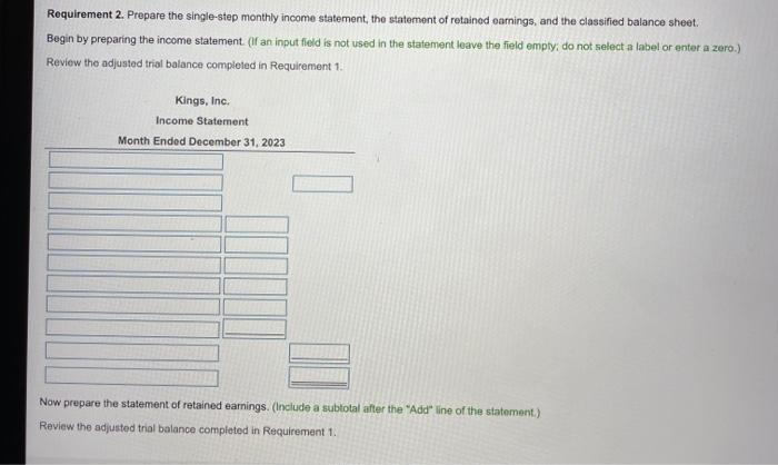 earnings, and the classified balance shoot. Requirement 1. Using the worksheet, prepare