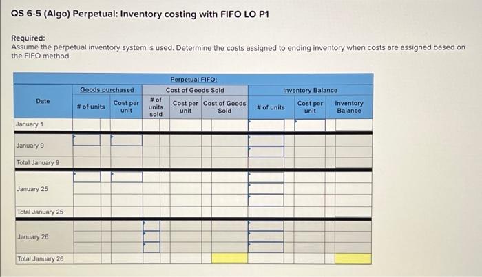 (Algo) (5-7) [The following information applies to the questions displayed below) A