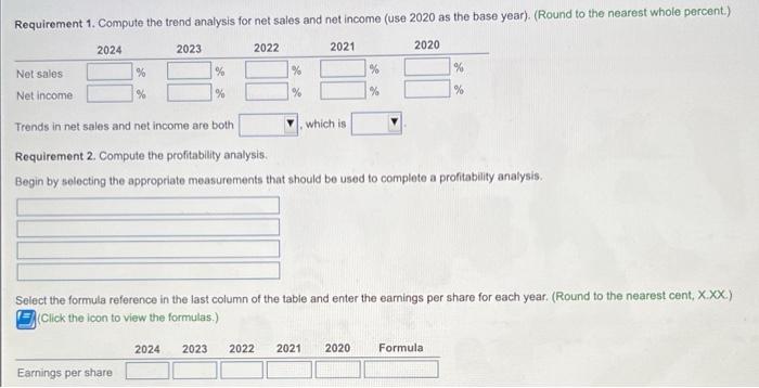 the base year). 2. Profitability analysis. 3. Evaluation of the ability to