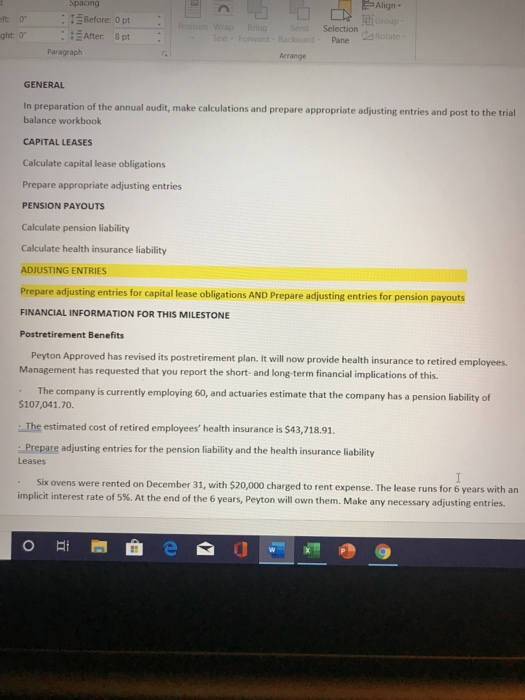 QUESTION: I need help with the adjusting entries for Milestone 2. Can