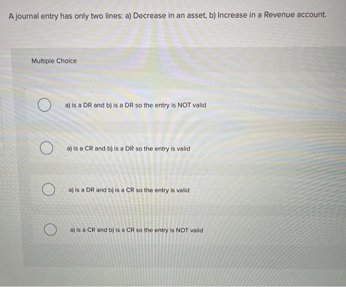 two lines: a) Increase in one Revenue, b) Increase in another Revenue.