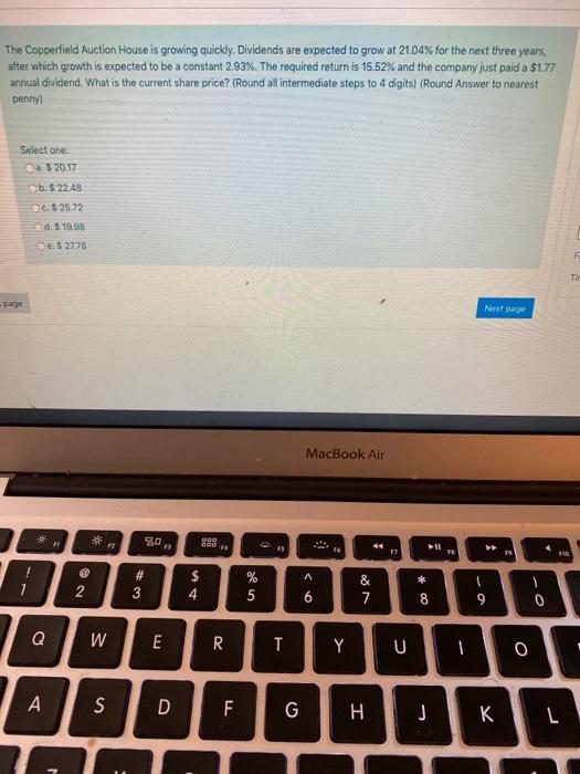  The Copperfield Auction House is growing quickly, Dividends are expected to