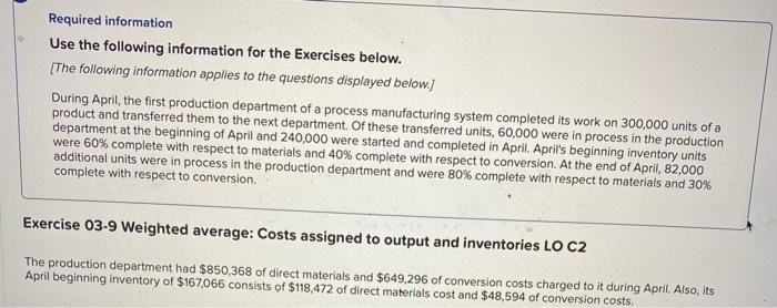 this is my 3rd time posting 3 Required information Use the following