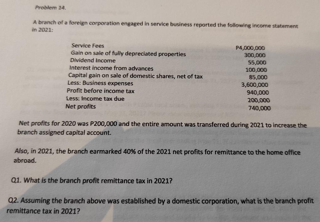 provide complete solution please i will rate thumbs up Problem 14.