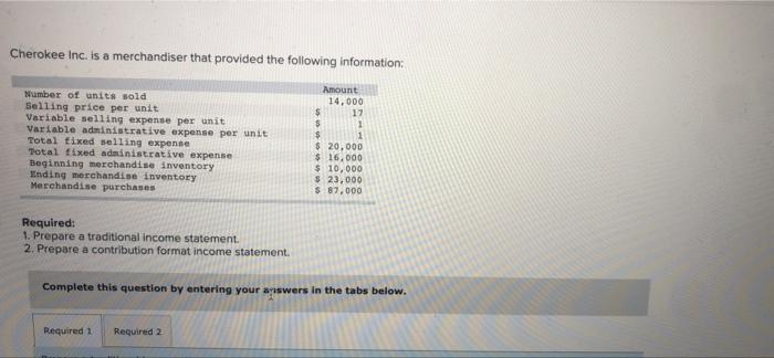  PLEASE show work I will like the post Cherokee Inc. is