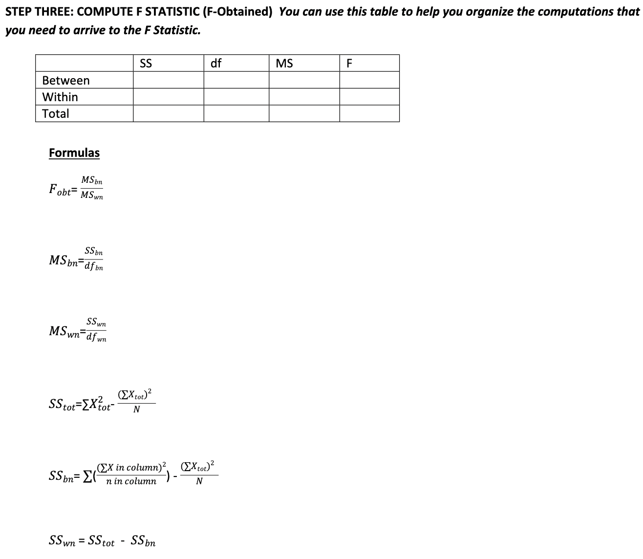 i l . c o m Conduct the attached One Way Anova