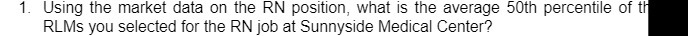1. Using the market data on the RN position, what is