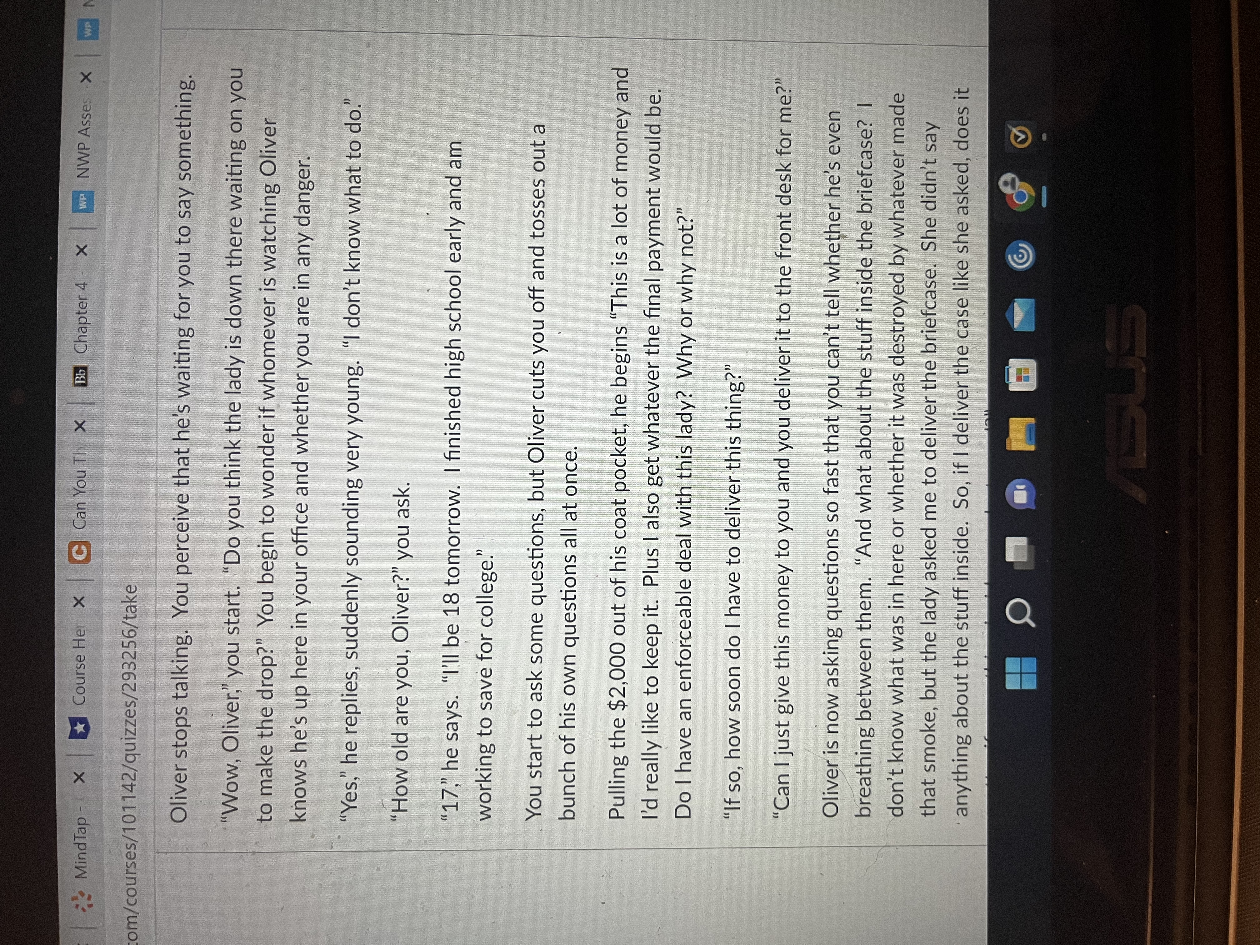 he pulls on the door to the building's lobby. It's open. And