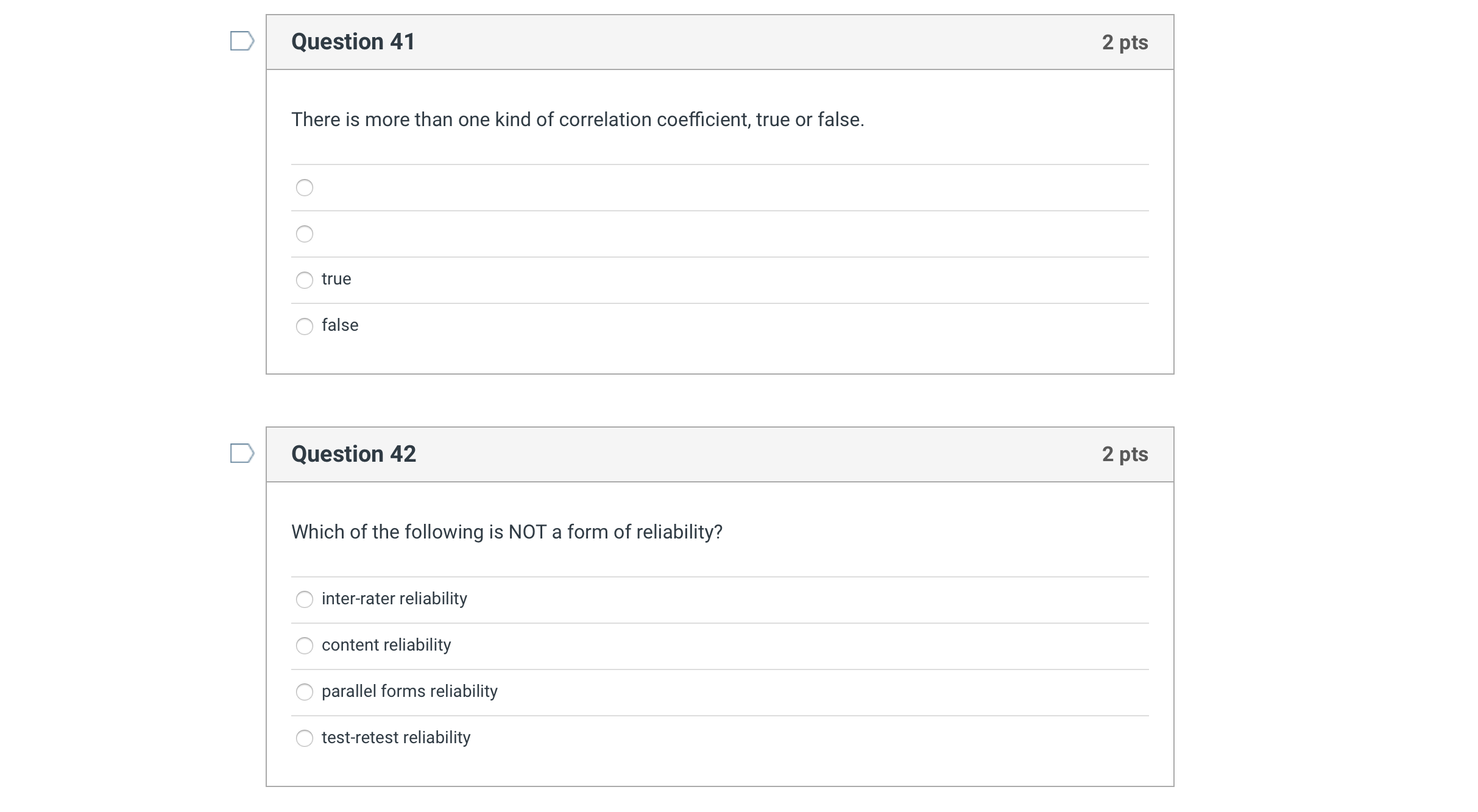 statistics problem D Question 41 2 pts There is more than one